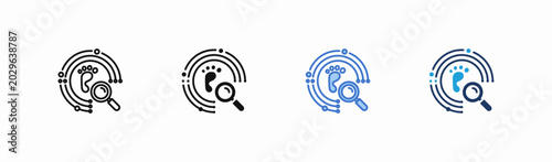 Fotografija Set of trace icon collection in multiple style