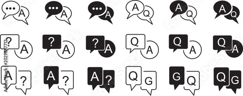 Tableau sur toile Print0Question and answer icon set