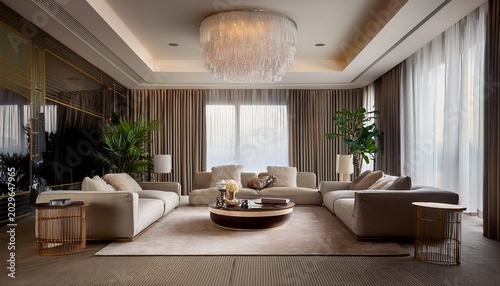luxurious interior of a modern living room