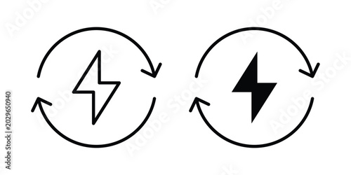 Tableau sur toile Alternative energy icon symbol Isolated. Vector Illustration.