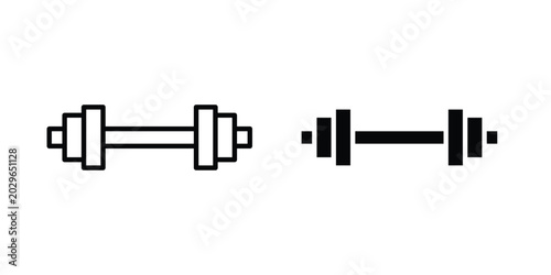 Konstfotografi Barbell icon symbol Isolated. Vector Illustration.