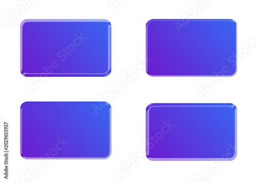 Konstfotografi Four purple rectangular blocks arranged in two rows on a flat surface