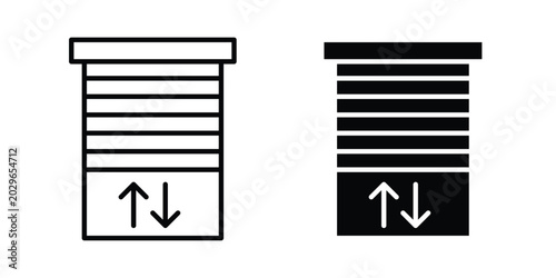 Photos Jalousie icon symbol Isolated. Vector Illustration.
