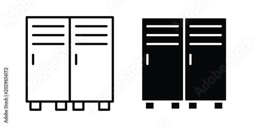 Schilderij op canvas Locker icon symbol Isolated. Vector Illustration.