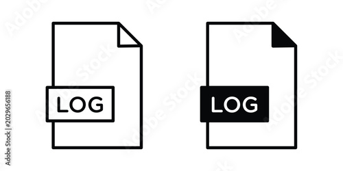 Bilde på lerret log file icon symbol Isolated. Vector Illustration.