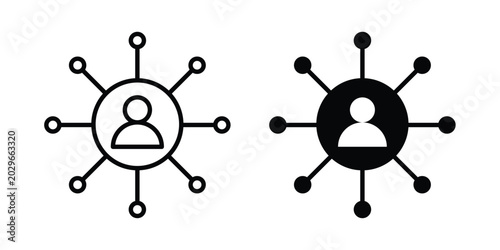 Cuadro en lienzo Stakeholders icon symbol Isolated. Vector Illustration.