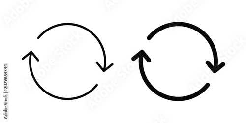 Konstfotografi Synchronization icon symbol Isolated. Vector Illustration.
