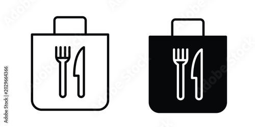 Tableau sur toile Take away food icon symbol Isolated. Vector Illustration.