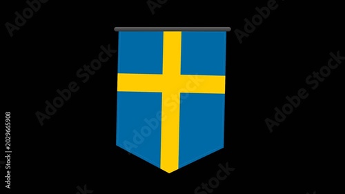 Sweden flag symbol Scandinavian shield.