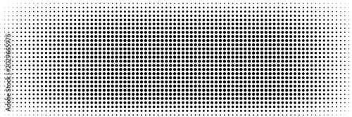 Quadro su tela Set of halftone dots gradient pattern texture isolated on white background