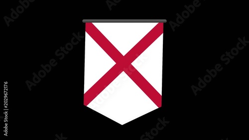 England state flag with shield symbol.