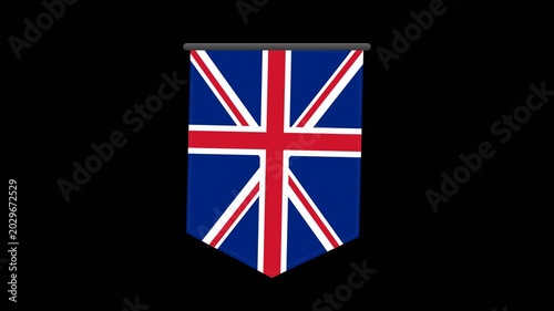 United Kingdom Flag Emblem Design.
