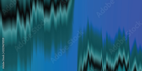 Quadro su tela Abstract blue and green gradient background with wavy patterns  modern design el