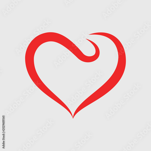 Love text with red hearts 6.eps