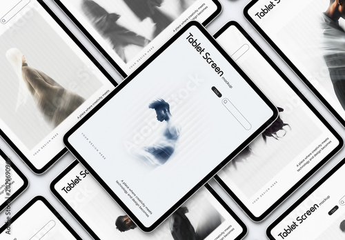 Multi Screen Tablet Web Interface Mockup