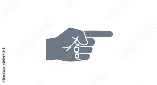 Obraz na płótnie Hand pointing finger gesture direction.