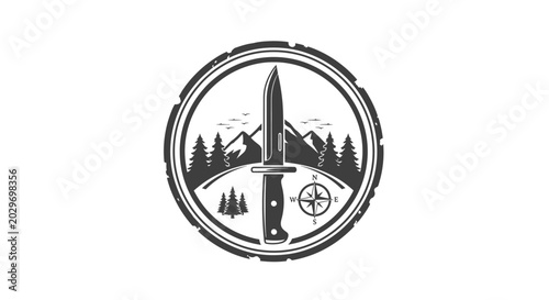 Fotografi Knife blade outdoors sharp metal object.