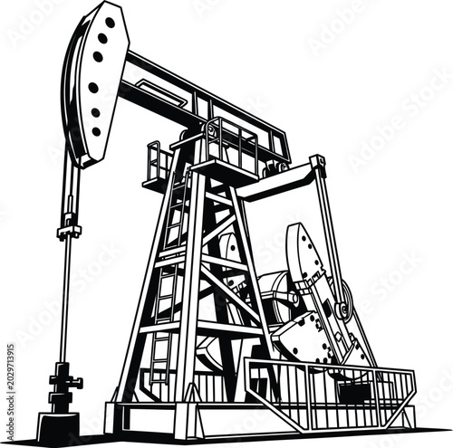Vászonkép Oil Pump Jack Machinery Equipment.