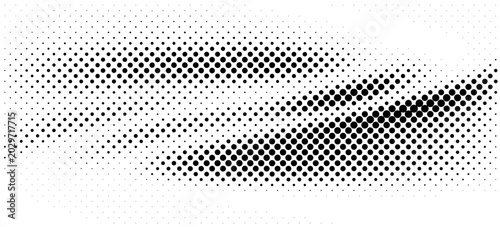 Quadro su tela Set of halftone dots gradient pattern texture isolated on white background