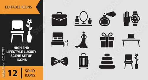 Foto High End Luxury Lifestyle Scene Collection for Premium Elegant Branding Presenta