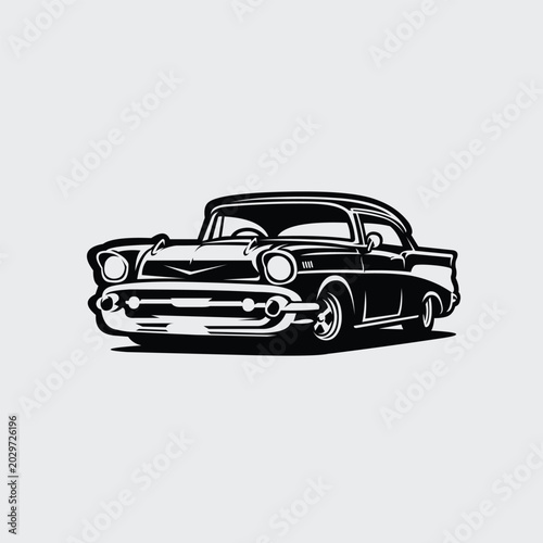 Classic retro car icon vector isolated