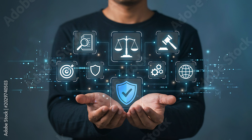Business Compliance Security Governance Legal Risk Management Concept