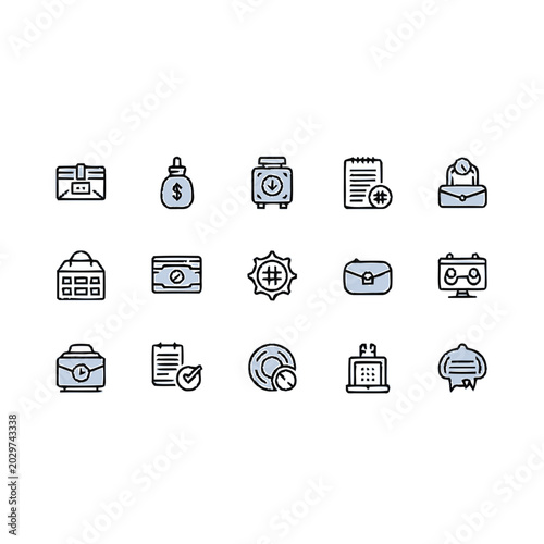 Business Finance Icons Set 1.
