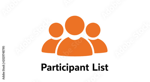 Photos Group of people participant list icon.