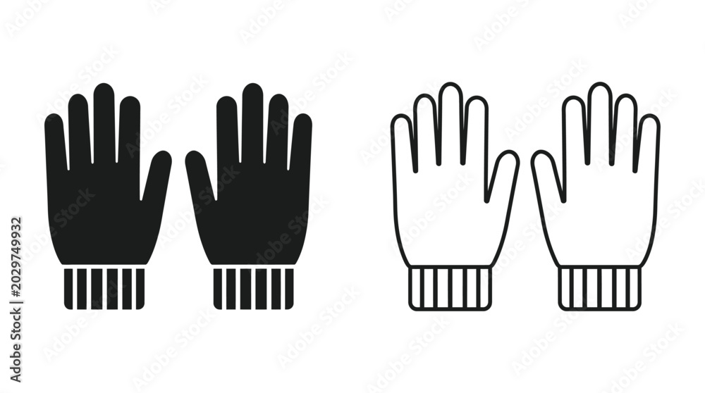 Fototapeta premium hands clapping icon set black and white line art