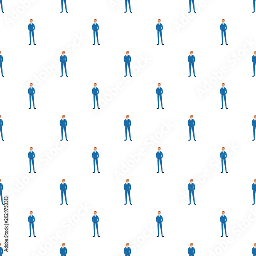 Canvastavla Repeating business men pattern representing uniformity and conformity