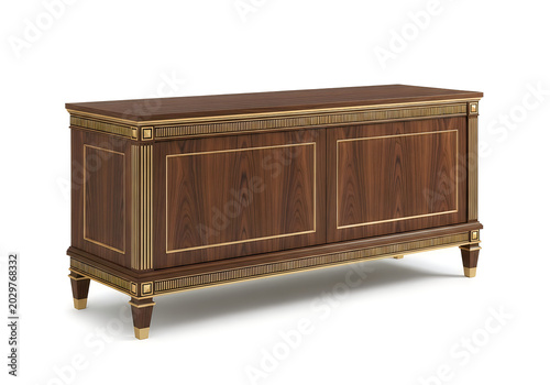 Elegant wooden sideboard cabinet with classic design