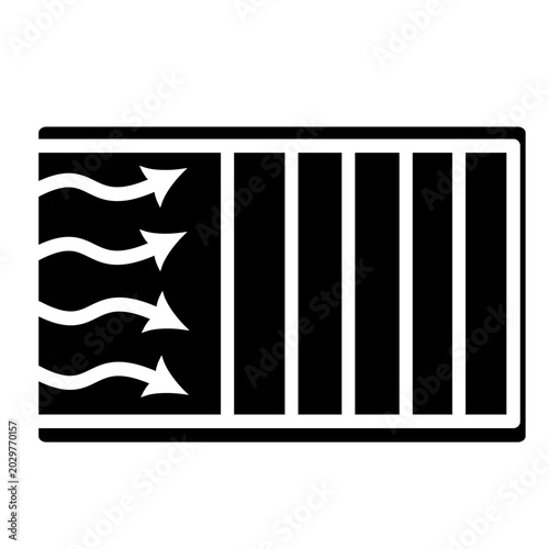 Car air filter icon.  Vector graphic, not Artificial Intelligence, logo illustration. Replaceable vector design.