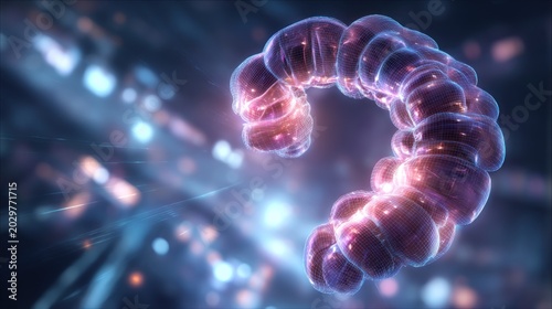 Abstract 3 d molecular structure