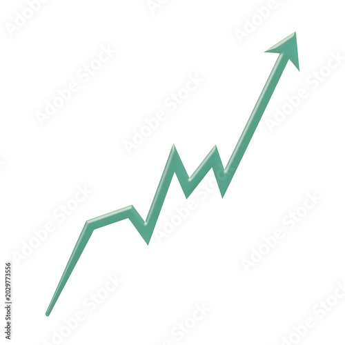 Green upward arrow graph showing business growth