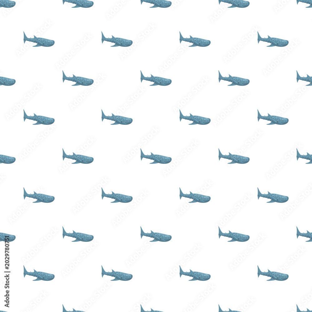Fototapeta premium Whale sharks creating a seamless pattern for ocean life and aquatic designs