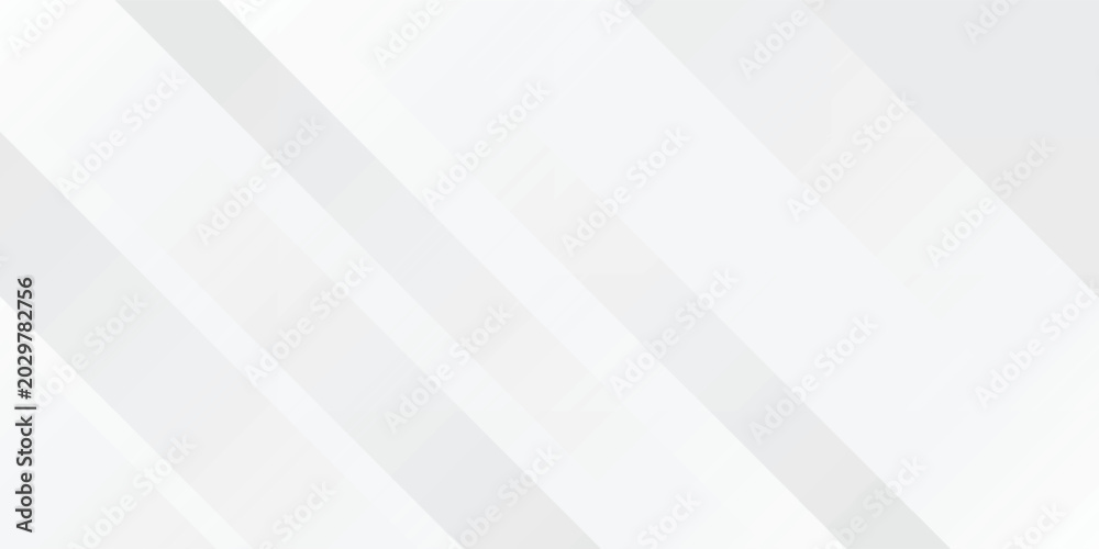 Fototapeta premium Abstract white and grey background with overlapping diagonal geometric stripes. Modern minimalist sleek design featuring bright light silver tones and clean subtle shapes.