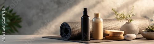 Soft light bathes a minimalist spa setup