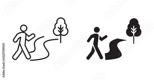 Obraz na płótnie walking trail icon