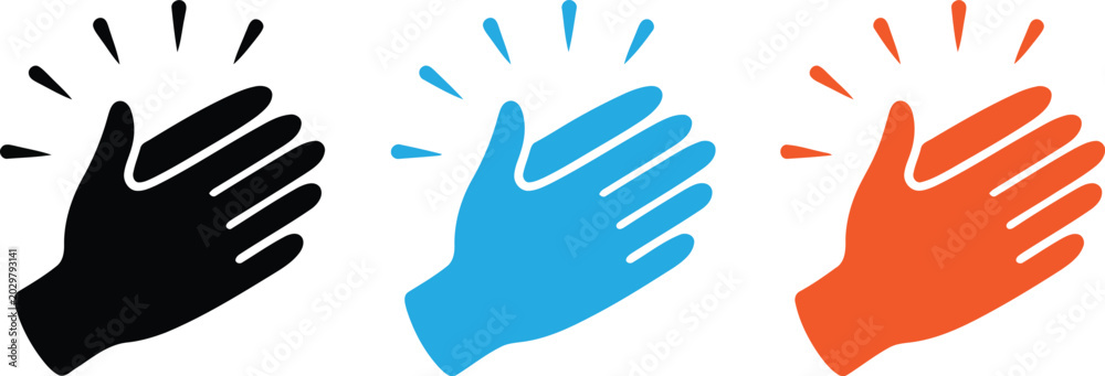 Fototapeta premium Clapping hands vector illustration