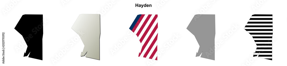 Fototapeta premium Hayden (Arizona) blank outline map