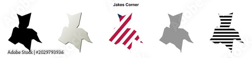Foto Jakes Corner (Arizona) blank outline map