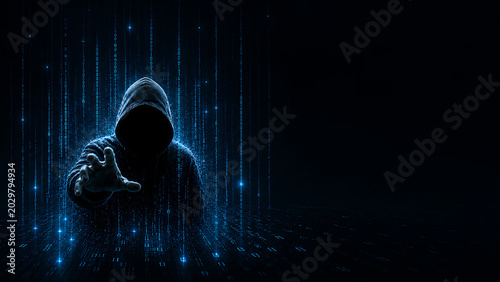 Cybernetic Hacker Intrusion in Digital Realm, Reaching Out into Data Streams