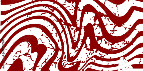 Modern Wavy Red Striped Background with Distressed Halftone Noise