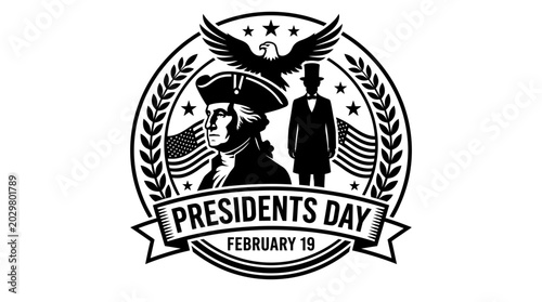 Obraz na płótnie Presidents Day Graphic Illustration Design.