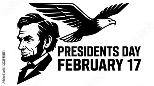 Abraham Lincoln Portrait Illustration Graphic.