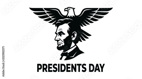 Foto Abraham Lincoln Profile Illustration Design.