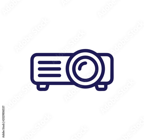 Photos Projector Device Icon — Presentation Projector, Media Player, Conference Equipme