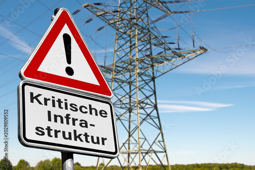 Obraz na płótnie Vorsicht, Kritische Infrastruktur