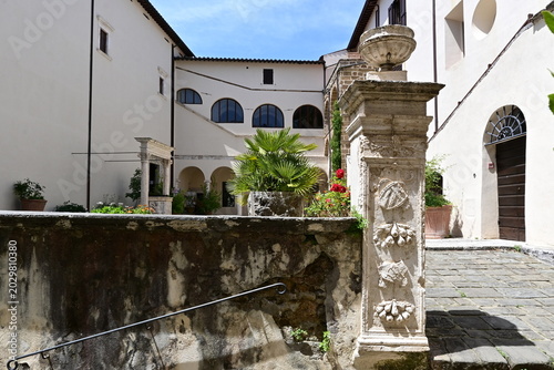 Historic courtyard with Mediterranean architecture