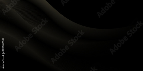 Fotografía black and gold luxury background with dynamic wave composition